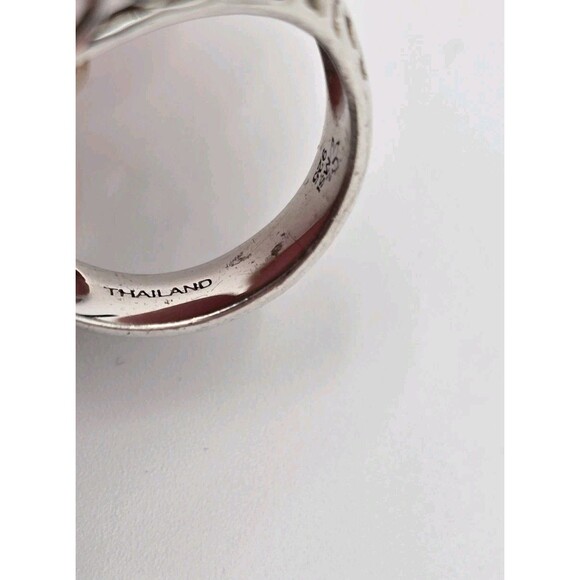 Green Copper Turquoise Teardrop 925 Sterling Silver Ring Size 8 MSI Thailand - Picture 10 of 10